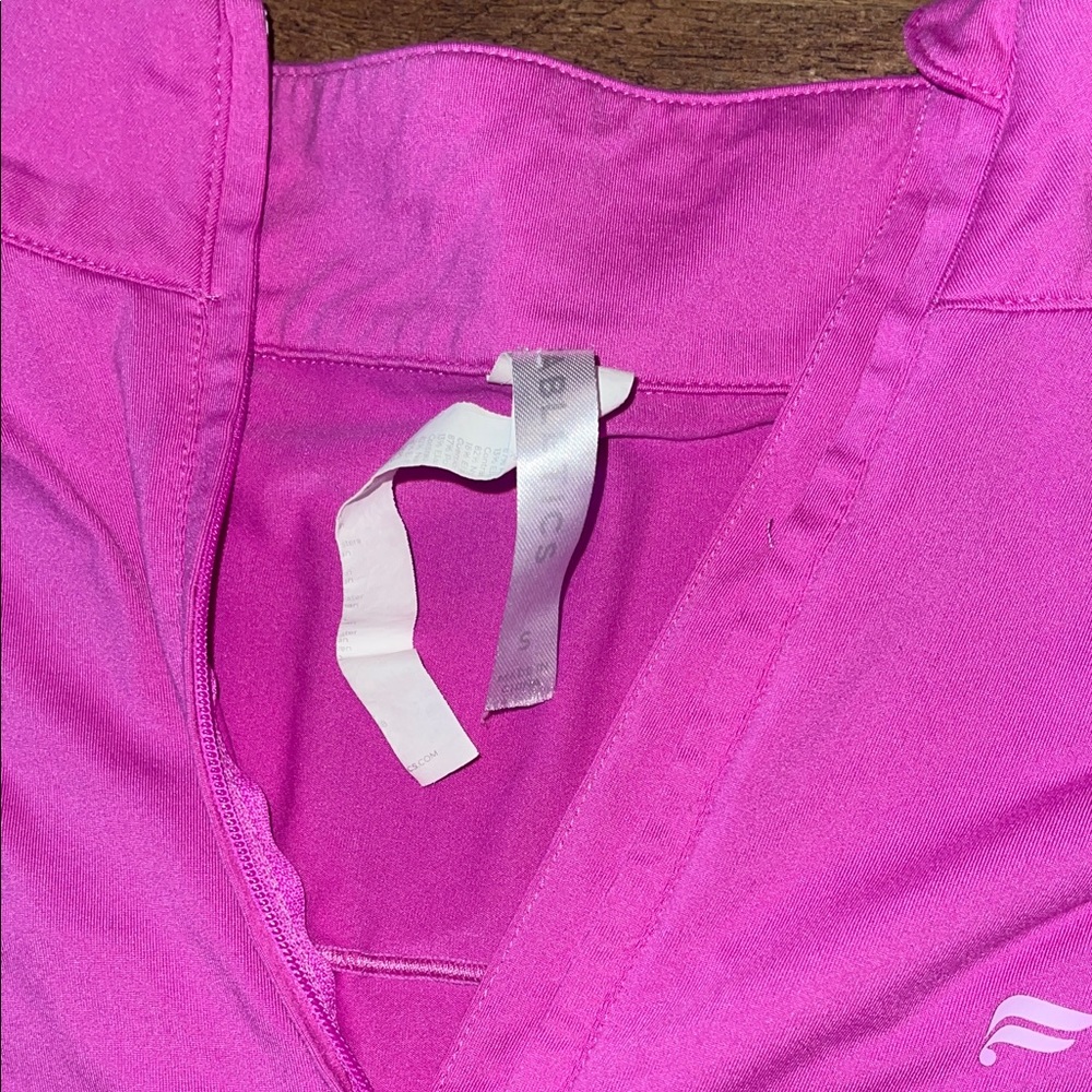 Fabletics Pink Quarter-Zip Pullover size Small super stretchy and thin - Picture 3 of 4